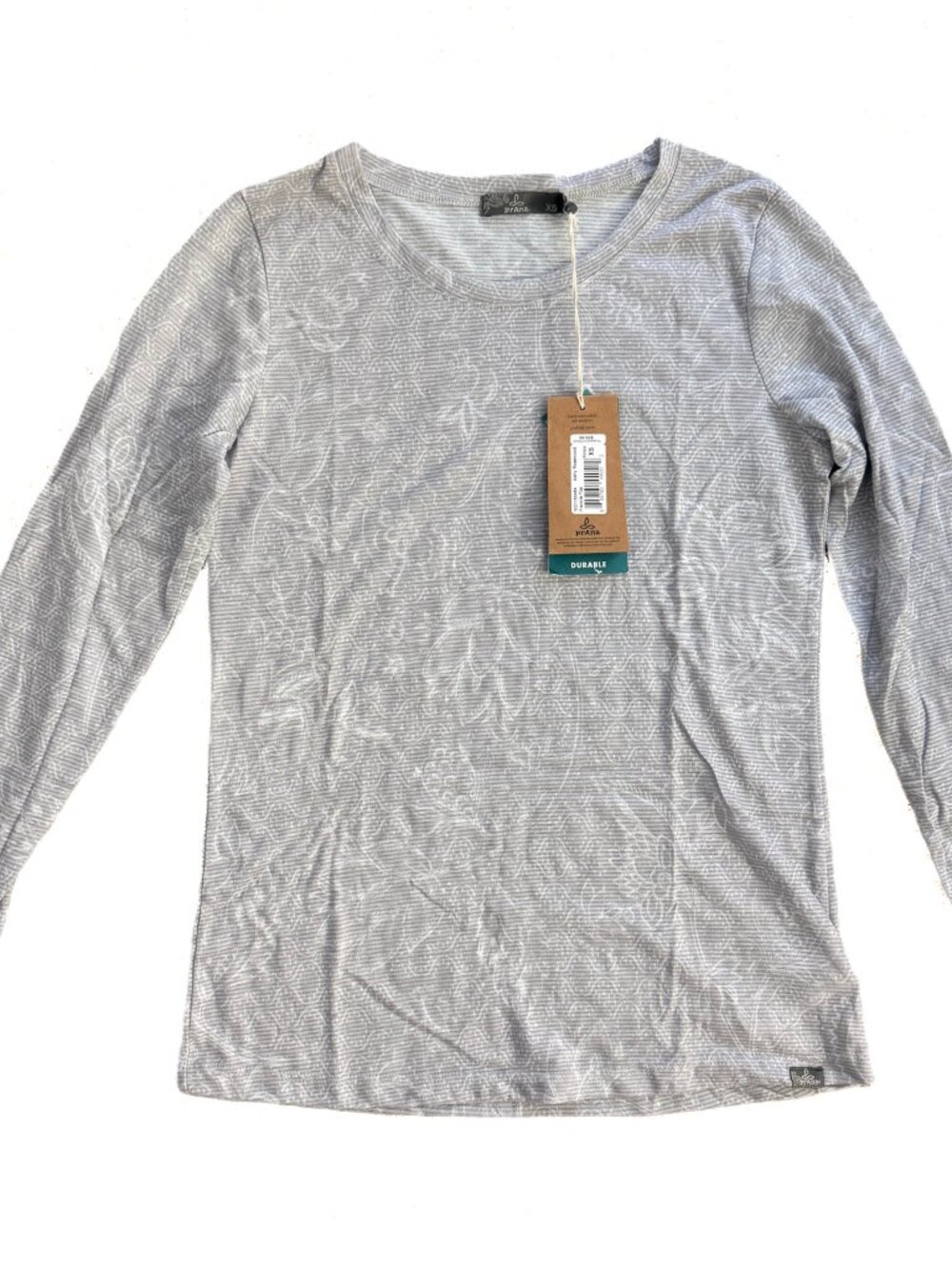 Prana Womens Longsleeve Striped Floral XS NWT